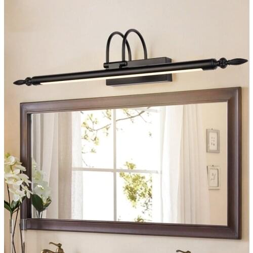 Modern Led Black Wall Lamp Bronze/Silvery Bedroom Vanity Wall Light Fixtures Living Room Wall Sconce Lights bathroom light home