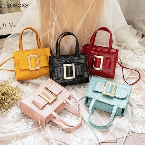 Bag Womens 2021 Summer New Fashion Young Girl Wind Crocodile Pattern Stereoscopic Bag Casual Shoulder Messenger Bag