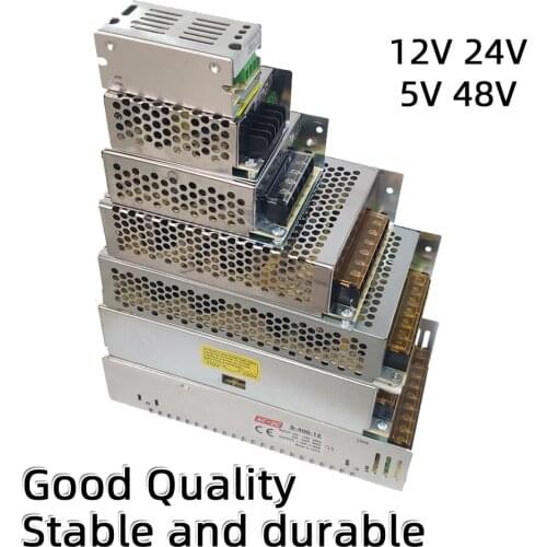 Lighting Transformer AC110V-220V to DC 5V 12V 24V 48V Power Supply Adapter 15W-1500W 200W 400W For CCTV LED Strip Switch Driver
