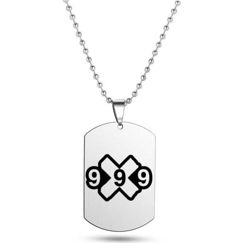 Hip Hop Rapper Necklace Jewelry Black Gold Silver Plated Stainless Steel Pendant Tag Necklaces Fans Gifts wholesale