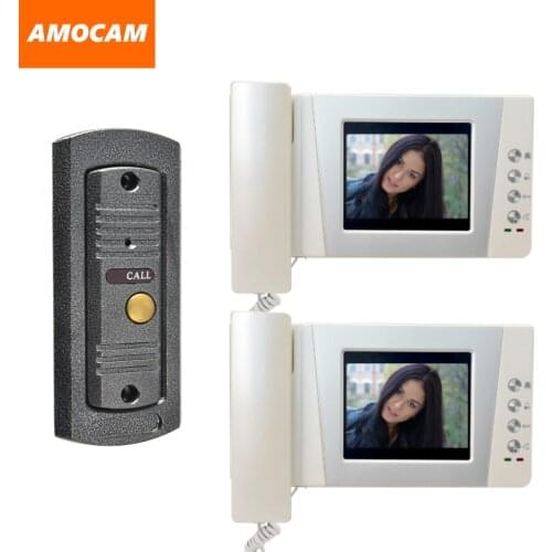 4.3" Telephone Monitor Video Door Phone Doorbell System Video Intercom IR pinhole Camera Video interphone 1-Caremera 2-Screen