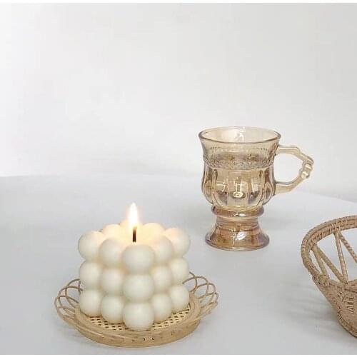 Magic Cube Paraffin Fruit Shape Aromatherapy Candle Small Ornaments Bubble Fragrance Birthday Gift Geometric Modeling Decoration