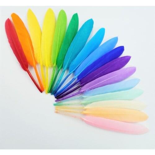 100Pcs 10-15cm Colorful Duck Feathers for Crafts Natural Goose Feather Handicraft Accessories Jewelry Creation Party Decoration