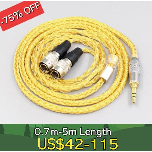 16 Core OCC Gold Plated Braided Earphone Cable For Mr Speakers Alpha Dog Ether C Flow Mad Dog AEON Headphone LN007389