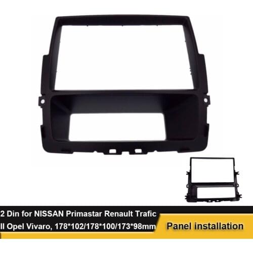 2 Din Car DVD Radio Fascia For Nissan Primastar Stereo Player Panel Frame Mounting Dash Installation Kit