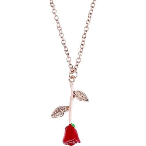 2020 Hot Sale Pendant Necklace Rose Fashion Personality Set For Womens Wedding Valentine Best Gift Necklace
