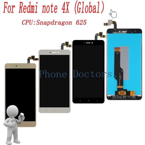 5.5'' Full Touch Screen Digitizer Glass + LCD Display Assembly For Xiaomi Hongmi Note 4X / Redmi Note 4x MBT6A5