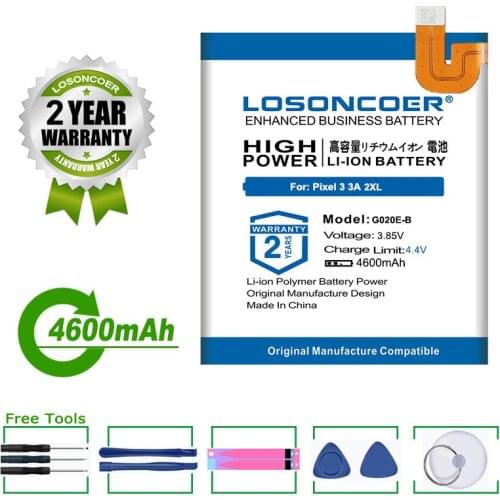LOSONCOER Battery G020E-B 4200mAh Battery For HTC Google pixel 3 3A 3 Lite