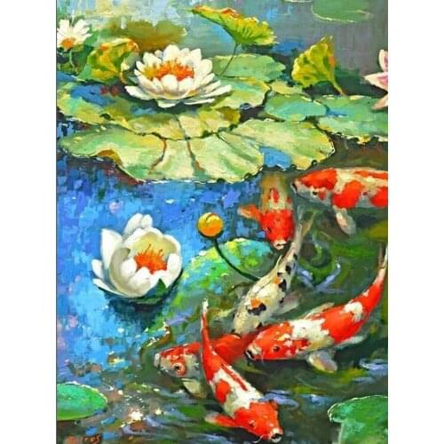 5D DIY Diamond Painting Fish Picture of Rhinestones Mosaic Diamond Embroidery Full Animals Cross Stitich Home Decor Art Gift