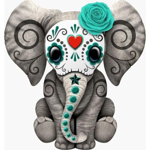 DIY Diamond Painting " skull Skeleton elephant " Full Diamond Embroidery Cross Stitch Rhinestone Mosaic Painting