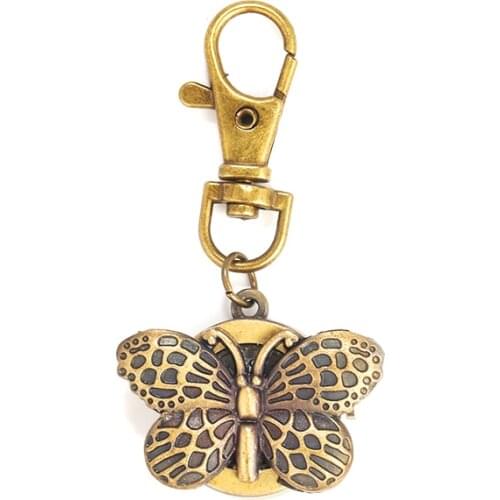 Large bronze butterfly model Roman scale pocket watch personality exquisite gift creative trend quartz pocket watch
