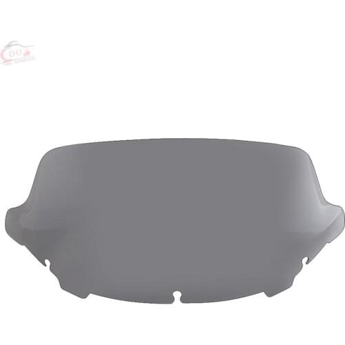 Motorcycle Smoke 10.5"Windshield w/Three-Pocket Fairing Pouch Fit for 2014-up Harley Electra Street Glide Touring Windshield Bag