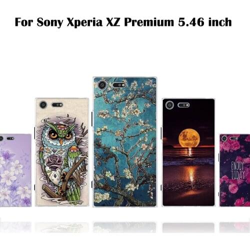For Sony Xperia XZ Premium Case 5.46 inch Soft Silicon Back Phone For Sony Xperia XZ Premium Cover 3D Relief Protective Cases