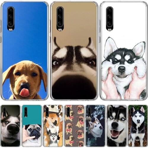 Cute dog Wacky Husky Phone Case for Huawei P30 P40 P20 P10 Mate 20 10 30 Lite Pro P Smart Z Plus + Art Luxury Cover Coque