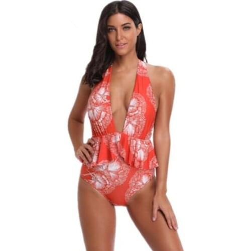 Floral One Piece Swimsuit 2018 Women Swimwear Push Up Monokini Bodysuit Print Swim Suit Monokini Maillot De Bain Bath Suit