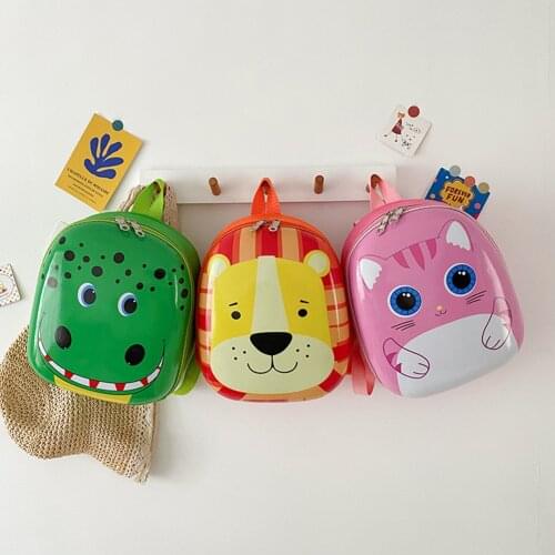 Kids Kindergarten Cartoon Animal Hard Shell School Backpack Students Knapsacks Children Comfortable Breathable Bookbag