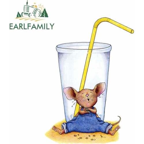 EARLFAMILY 13cm x 8.9cm for If You Give A Mouse A Cookie Car Stickers Vinyl JDM Bumper Trunk Truck Graphics RV VAN Fine Decal