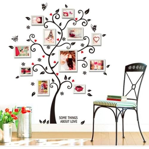 Photo Frame Memory Tree Leaves Wall Stickers for Kids Room Living Room Home Decoration Wall Decal Living Room Wall Decoration