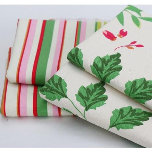 Cotton Canvas Floral Printed Thick For Pillowcase Tablecloth Apron Cushions DIY Needlework Home Textiles Tissu 100X150cm Telas
