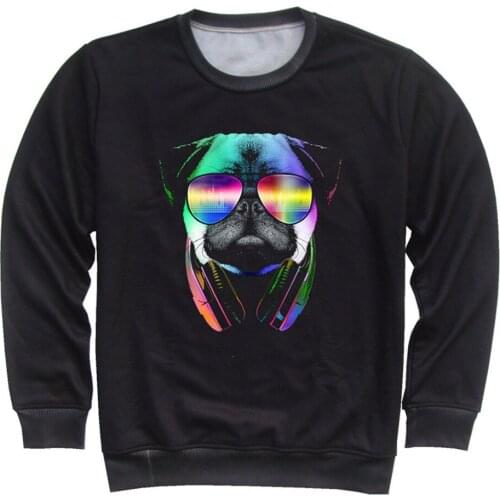 Joyonly New 2020 Children 3d Sweatshirt DJ Colorful Pug Music Panda Christmas Cat Funny Design Printed Hoodies Boys Girls Tops