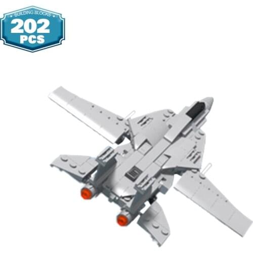 MOC Military Equipment F14 Mini Fighter Aircraft Drone Building Block Model Movie Series Pilot High-tech Brick Educational Toys