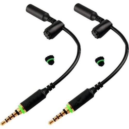 LBSC2 Pack Waterproof Headphone Cable 3.5mm Audio Adapter for Lifeproof Fre and Nuud Case of iPhone 6/6 Plus, 6S/6S Plus (Black)