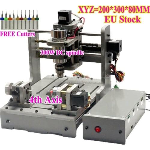 Mini CNC Router 3020 Wood Router Engraver Machine 3 4 Axis Hobby DIY Engraving Machine USB Port for Wood PCB PVC Mini Engraver