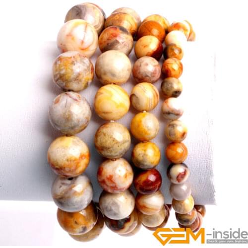 Natural Stone Crazy Lace Agates Beaded Bracelet Energy Stone Elastic Fashion Bracelet 6mm 8mm 10mm