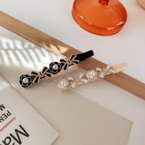 2021 New Korean Flower Sweet Rhinestone Vintage Bowknot Hair Clips Hairgrip For Women Girl Barrettes Headwear Accessories