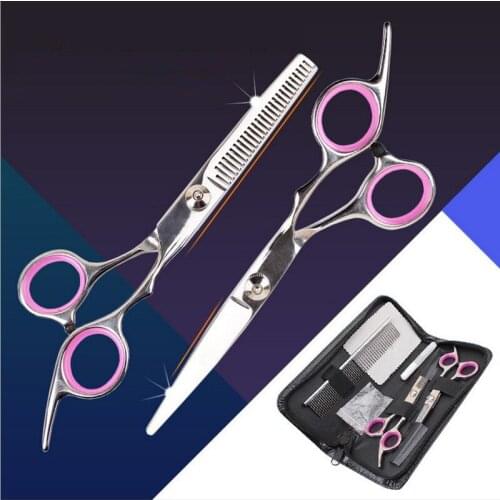 Stainless Steel Pet Dogs Grooming Scissors Cat Hair Thinning Shear Sharp Edge Scissors For Dogs Animal Barber Cutting Tool