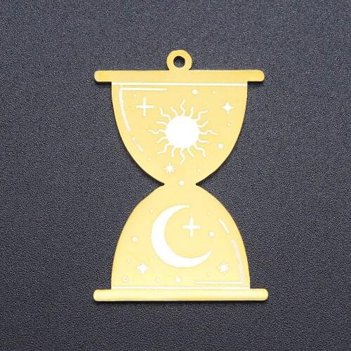 5pcs/lot 100% Stainless Steel Sea Hourglass Charm Pendant Wholesale Jewelry Necklace Making Jewelry Bracelet Making