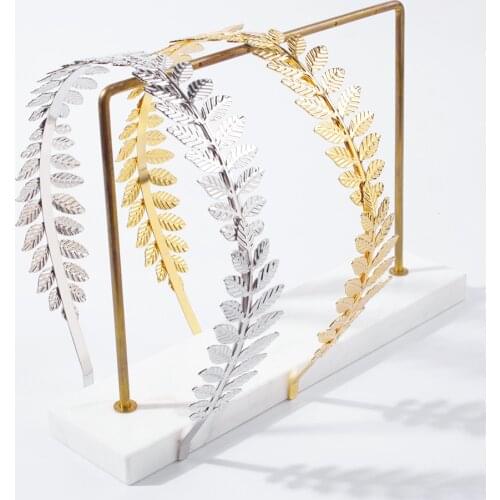 Gold Silver Color Leaf Hair Bands For Women Girls Metal Headbands Bride Wedding Party Hair Accessories Crown Jewelry Headpiece