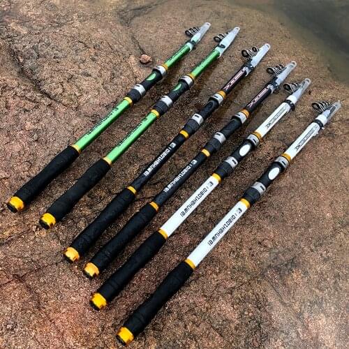 GHOTDA Fishing Rod Spinning Sea Telescopic Carp Fishing Rods Green/Black/White 2.1M/2.4M/2.7M/3.0M/3.6M