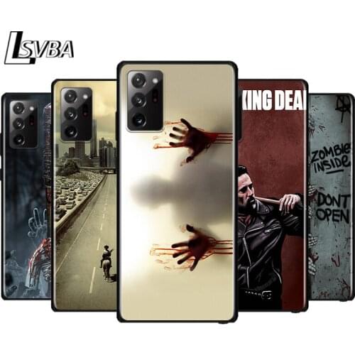 The Walking Dead TWD for Samsung Galaxy Note 20 Ultra 10 9 8 Pro S10E S10 5G S9 S8 S7 Plus Black Silicone Phone Case