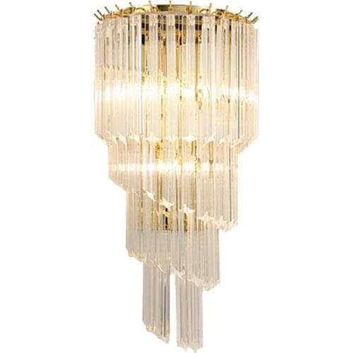 Modern Design Crystal Wall Lamps Luxury Home Hotel Hallway Decoration Light Fixture Gold Stainless Steel Wall Sconce AC90-260V