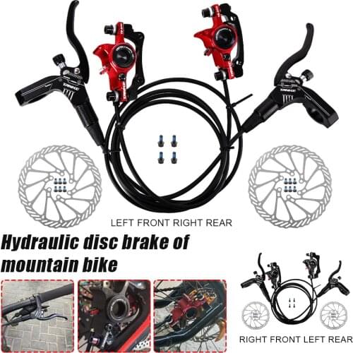 MTB Bike Oil-Pressure Bike Brake 160mm Rotor Caliper Hydraulic Calliperplate Front Rear Handle CNC Bicycle Parts Cycling Parts