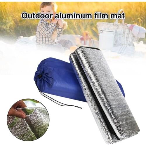 3 Size Ultralight Waterproof Camping Mat Picnic Blanket Beach Mattress Sleeping Pad Aluminum Foil Foam Outdoor Tent Footprint