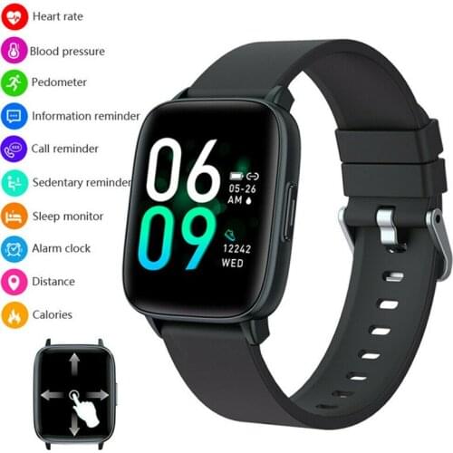 Touch Screen Smart Watch Heart Rate Blood Pressure Sleep Monitor Fitness Wristband Calls/Messages Reminder Sport Clock Bracelet