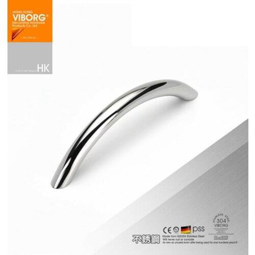 VIBORG Top Quality 160mm 304 Stainless Steel Modern Kitchen Cabinet Cupboard Door Pulls Handle Drawer Pull Handle, SA-723B-160