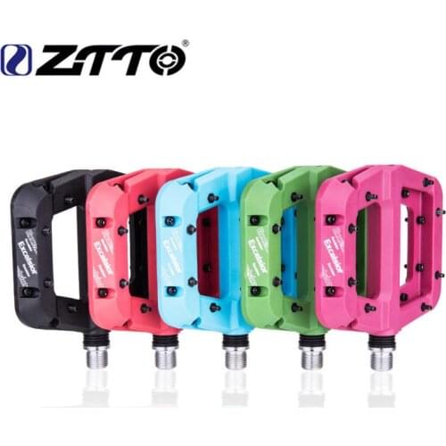 ZTTO Mountain Bike Pedal Bicycle DU Bushing & Bearings Ultralight Flat Pedal XC BMX Anti-slip Widen Pedal Cycling Bicycle Pedal