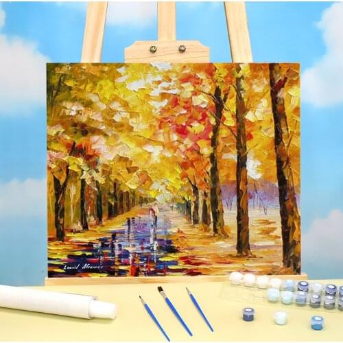 Yellow In Love DIY Paint By Numbers Set Acrylic Paints 40*50 Painting On Canvas Wall Paintings Children Handicraft Wholesale