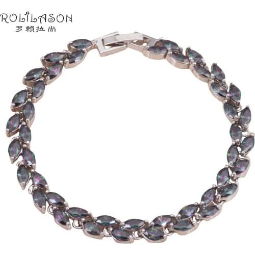 Graceful Design Top Quality Zirconia Silver Charm Bracelets for Ladies Wholesale & Retail Fashion jewelry TB795