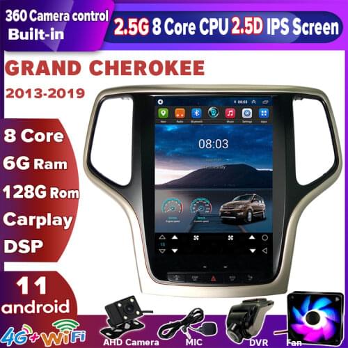 ZOYOSKII Android 10 vertical screen Tesla Style Car GPS multimedia Radio Navigation Player for JEEP GRAND CHEROKEE 2013-2019