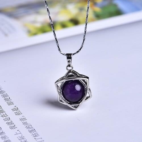 1PC Crystal pendant color ball natural gem pendant treatment crystal point decoration home party diy gift