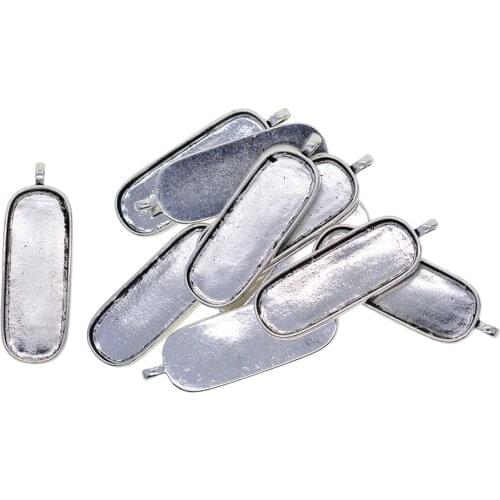 10Pcs Oval Shape Pendant Tray Cabochon Base Settings Blank Bezel Frame Cameo