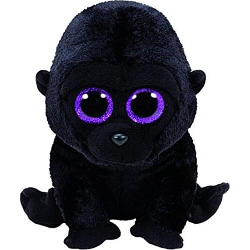 15cm TY Big Eyes George the Gorilla Plush Stuffed Animal Collectible Black Monkey Doll Toy Christmas Birthday Gift