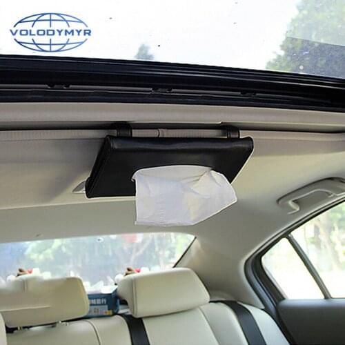 Volodymyr Car Tissue Box Towel Sets Car Sun Visor Tissue Box Holder 1 Pcs Decoration Auto Interior Storage for Car Accessories