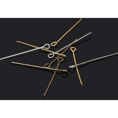 220-600pcs Multi Size Gold/Rhodium/Antique Bronze Eye Pins 9/T-Shape Head Pins Needles for DIY Earring Necklace Jewelry Findings