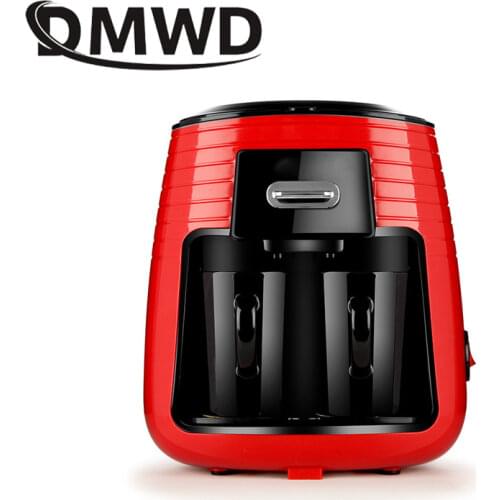 DMWD MINI Household American Drip Coffee Maker Italian Semi-automatic Portable Espresso Brewing Tea Coffee Machine One Cup EU US