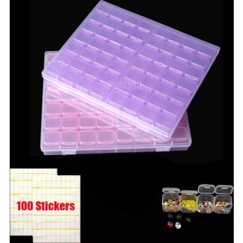 28/56 Cells Diamond Painting Tools Beads Container Diamond Painting Accessories Rhinestones Storage Case Organizer Dropshipping